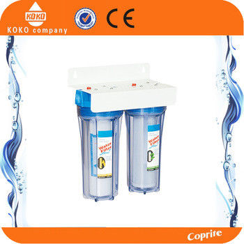 Double Filtration PP / CTO lucency  10 inch  Household Water Filter UnderSink 1 / 4" Port  table model