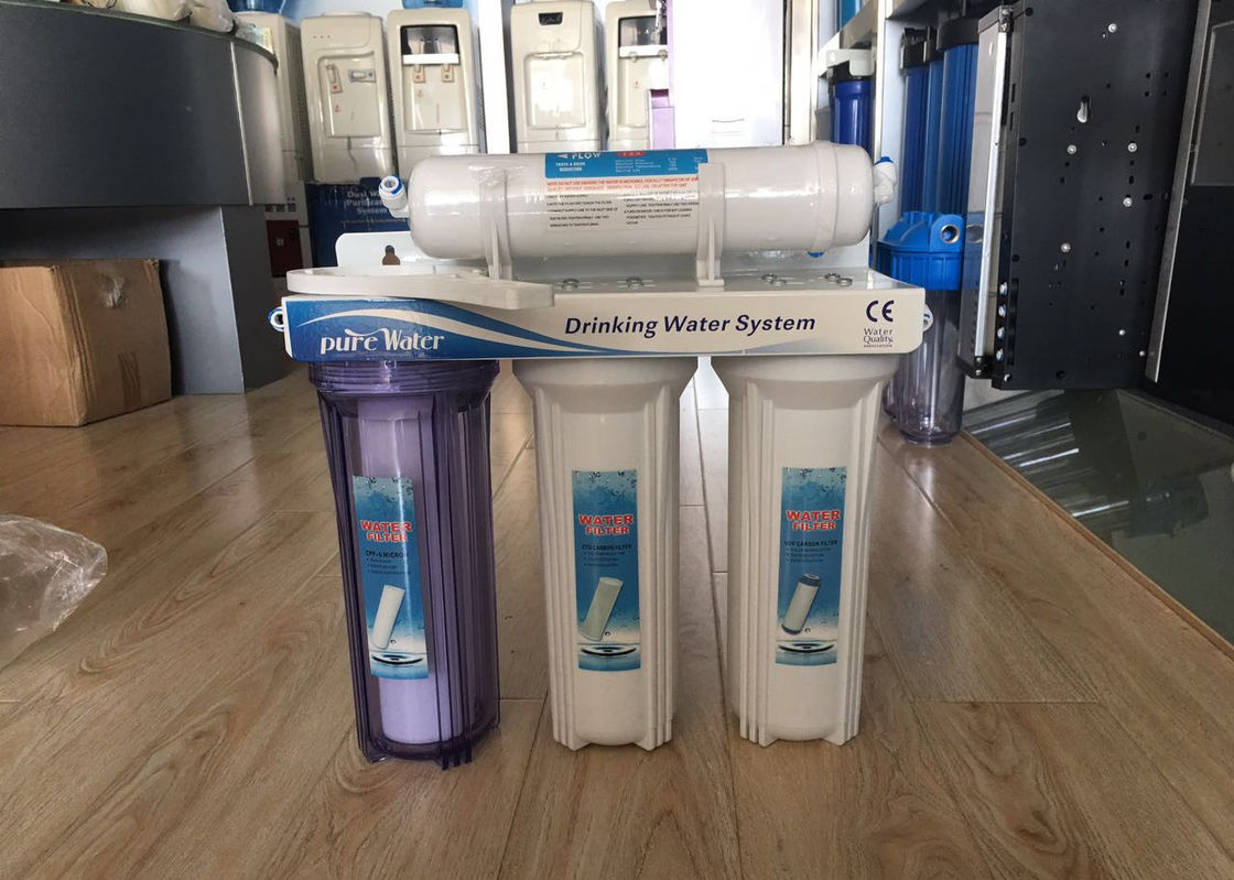 4 Stage 50 GPD Non - Electrical Household Water Filter Filtration Drinking Water System